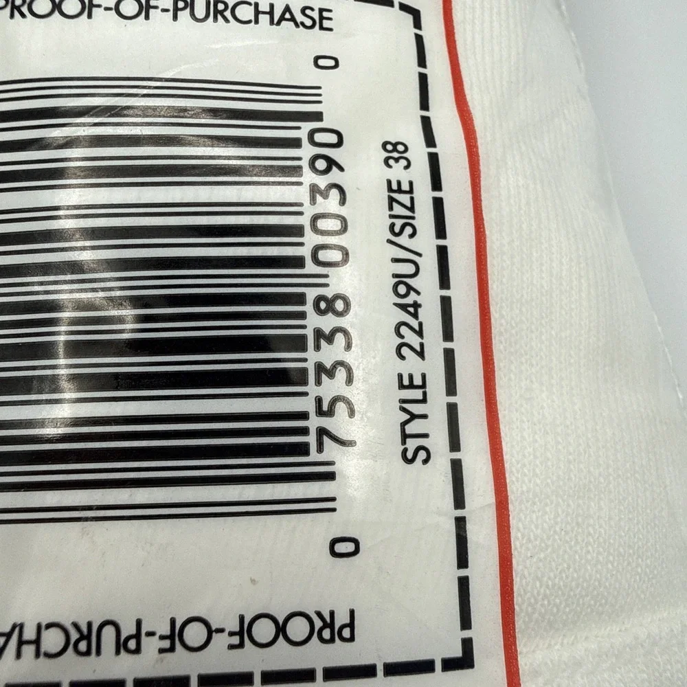 Vtg Hanes Men's White Briefs Pack Of 6 Size 38 1994 100 % Cotton Preshrunk NOS